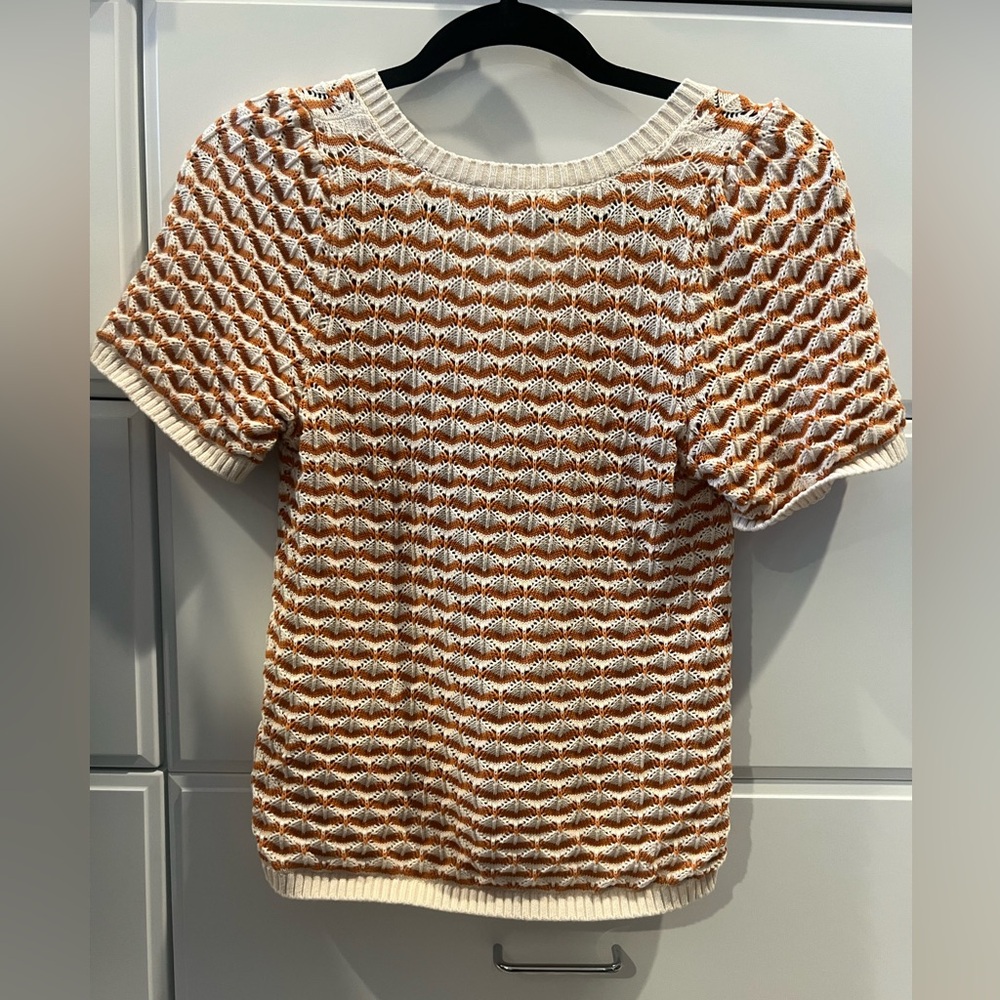Sezane Mae Jumper Ecru / Ocre - Size XS - Picture 11 of 15